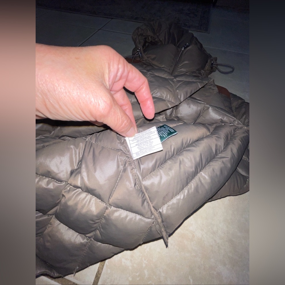 Lauren Ralph Lauren Glossy Brown Packable Down Filled Quilted Puffer Coat S - Picture 3 of 13